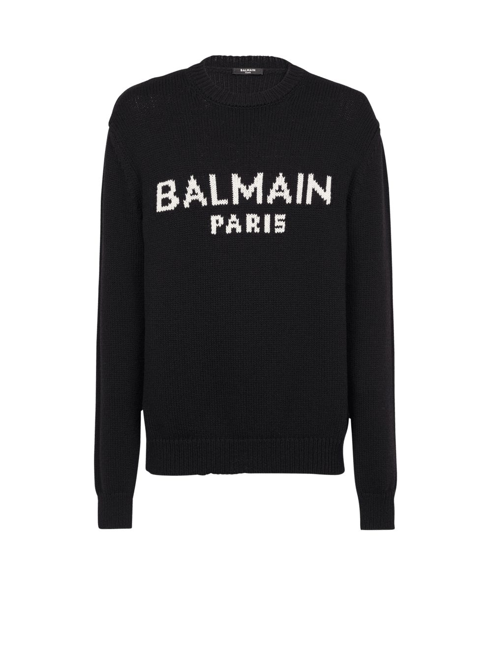 Men\'s Balmain Wool With Logo Jumpers Black | USA rNmlEsAH