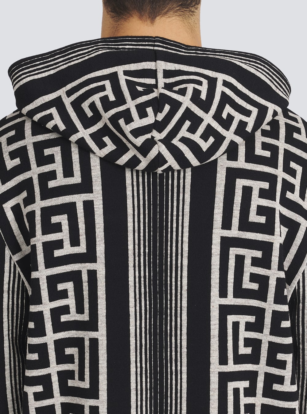 Men's Balmain Wool With Maxi Monogram Sweaters Black | USA RkUliSvD