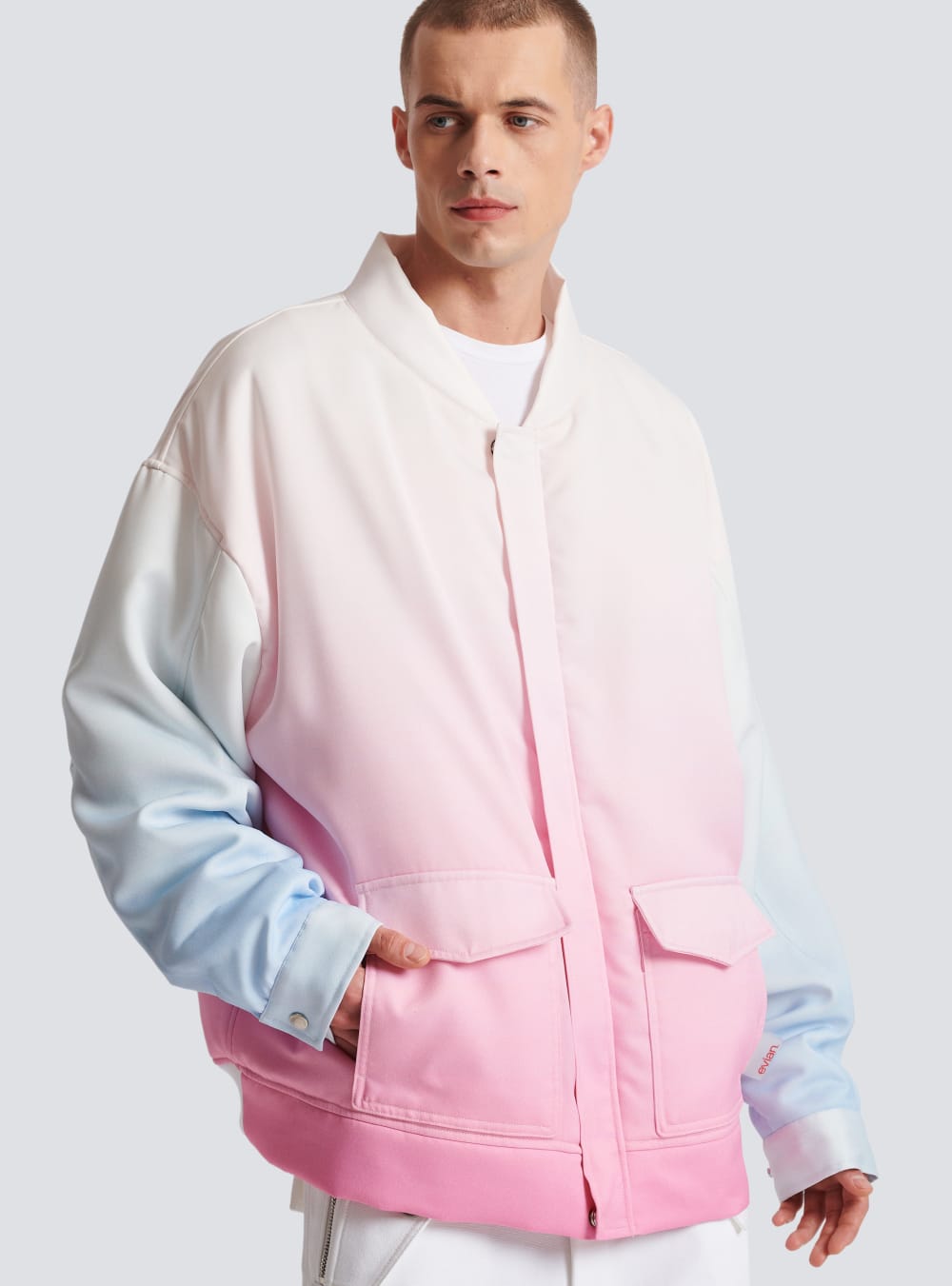 Men's Balmain X Evian-bomber Jackets Multicolor | USA VjFG2KGw