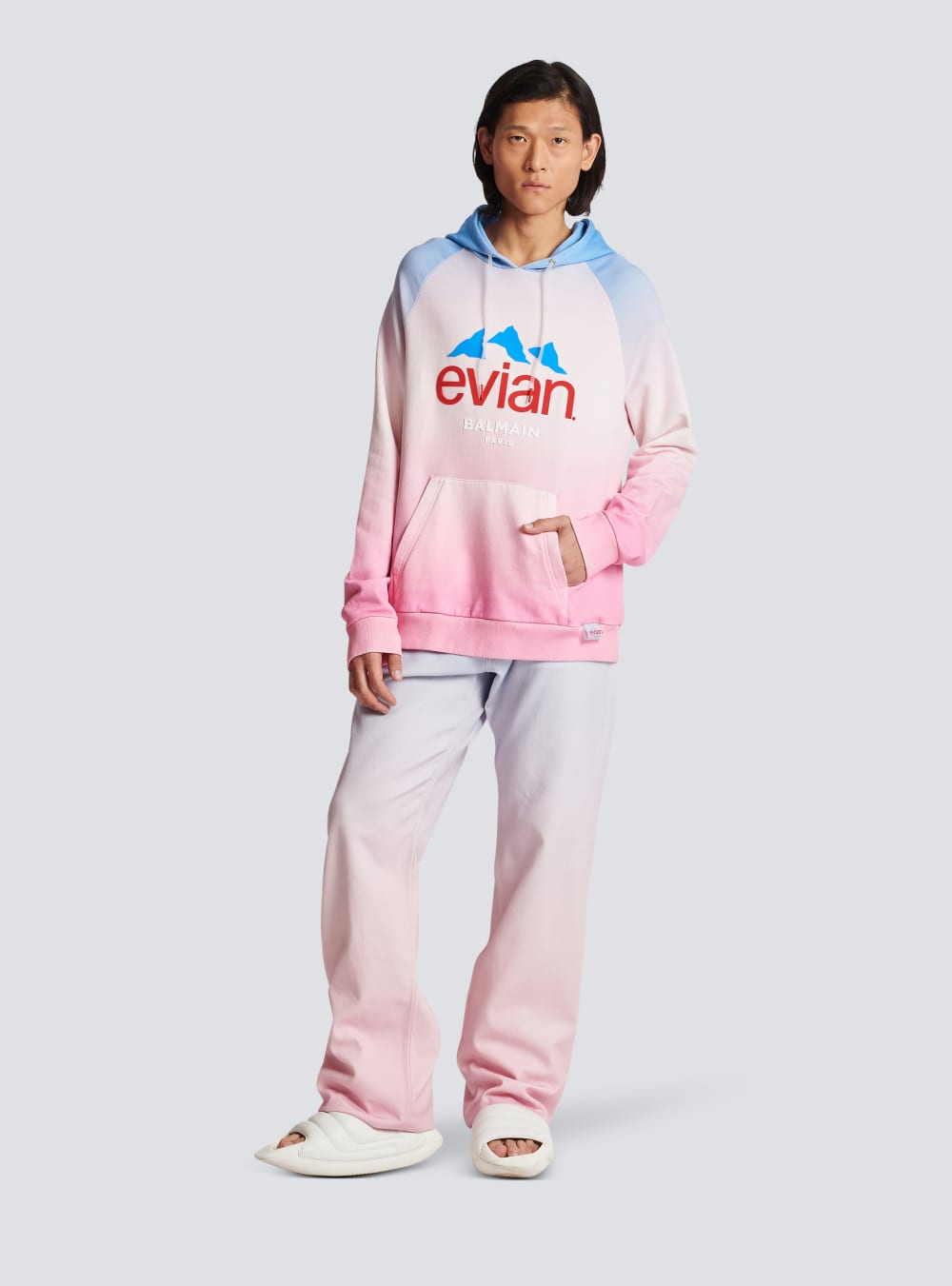 Men's Balmain X Evian-gradient Sweatshirts Multicolor | USA Q6lSCUpO