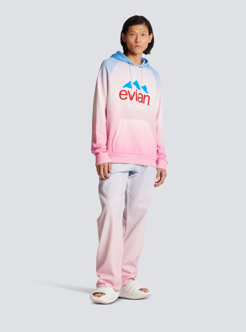 Men's Balmain X Evian-gradient Sweatshirts Multicolor | USA Q6lSCUpO