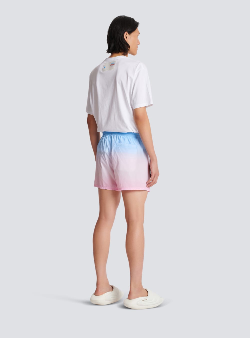 Men's Balmain X Evian-gradient Swim Shorts Multicolor | USA I8onR8lC