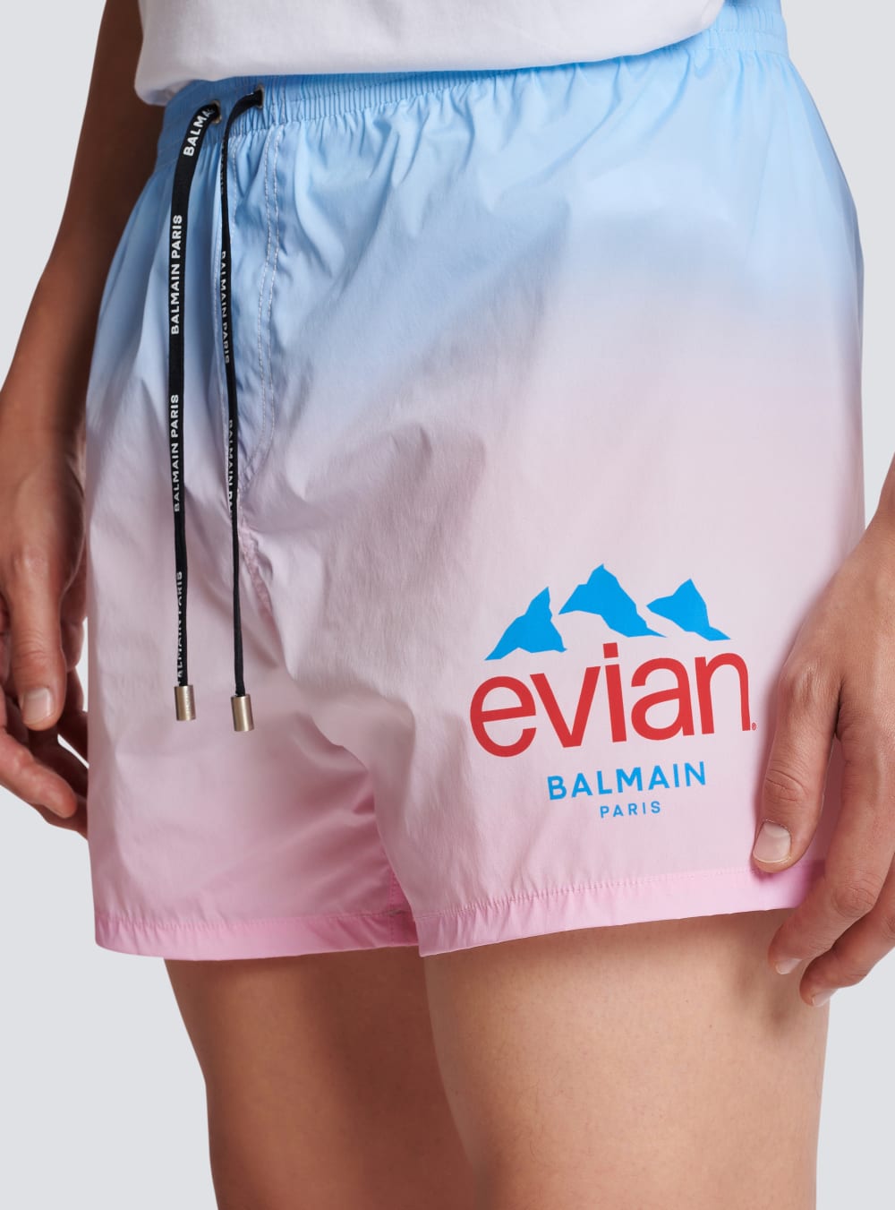 Men's Balmain X Evian-gradient Swim Shorts Multicolor | USA I8onR8lC