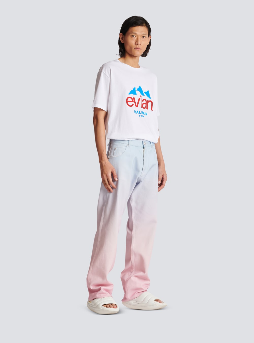 Men's Balmain X Evian-loose Jeans Multicolor | USA gUDgiPjT