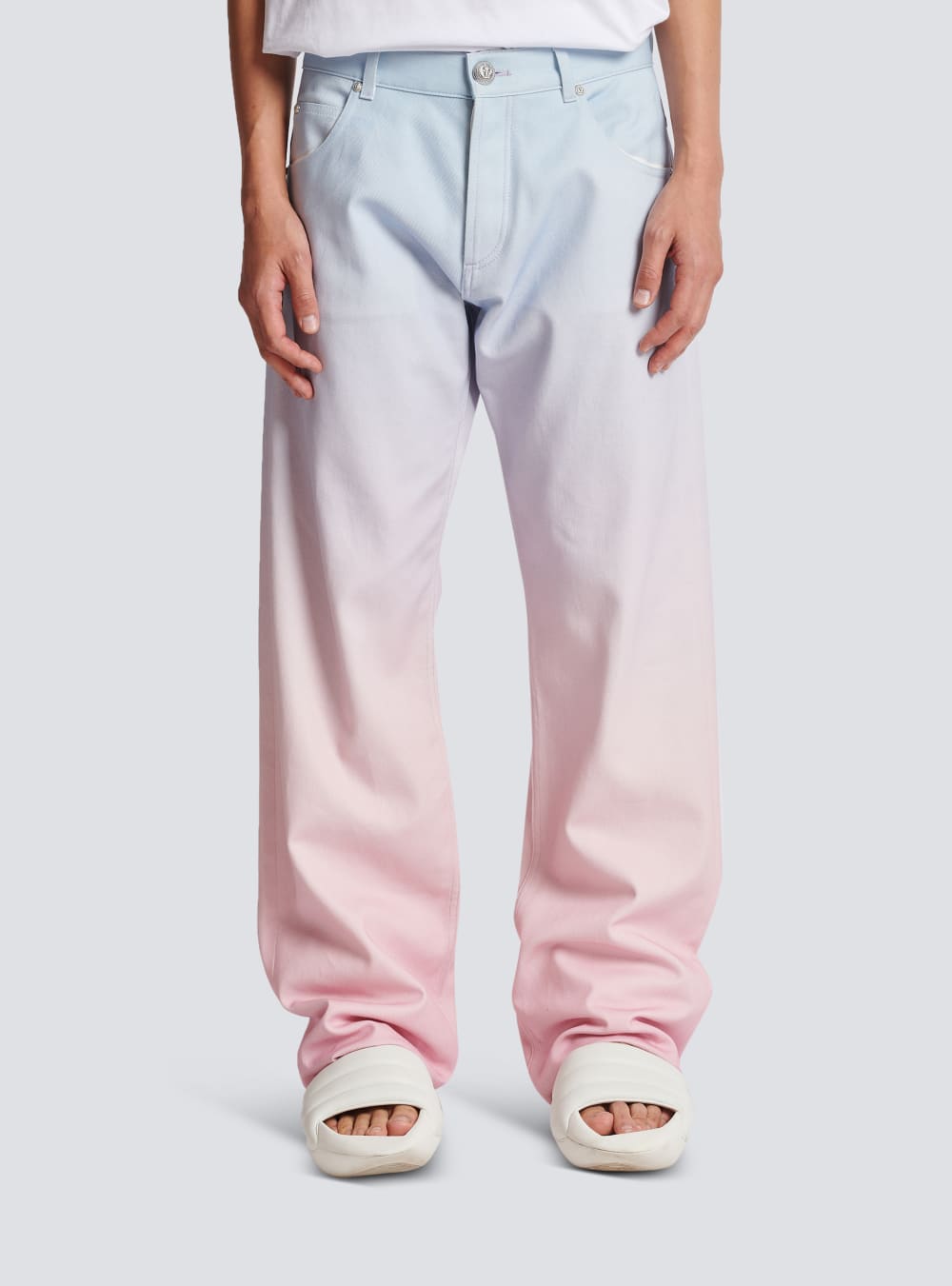 Men's Balmain X Evian-loose Jeans Multicolor | USA gUDgiPjT