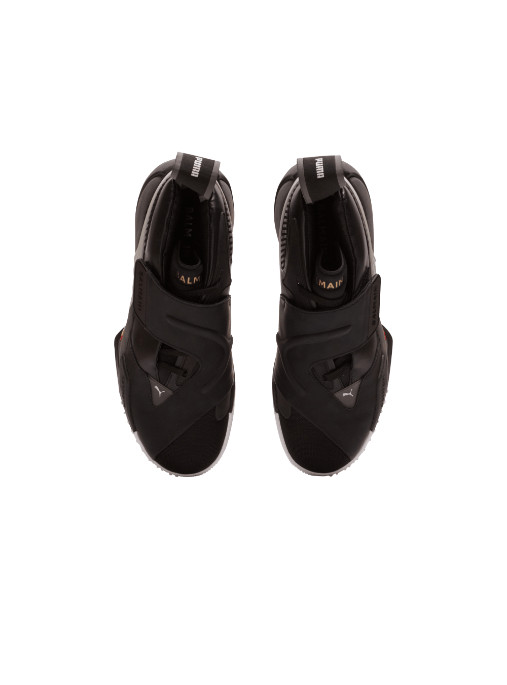 Men's Balmain X Puma-Court Sneakers Black | USA wwXuob3h