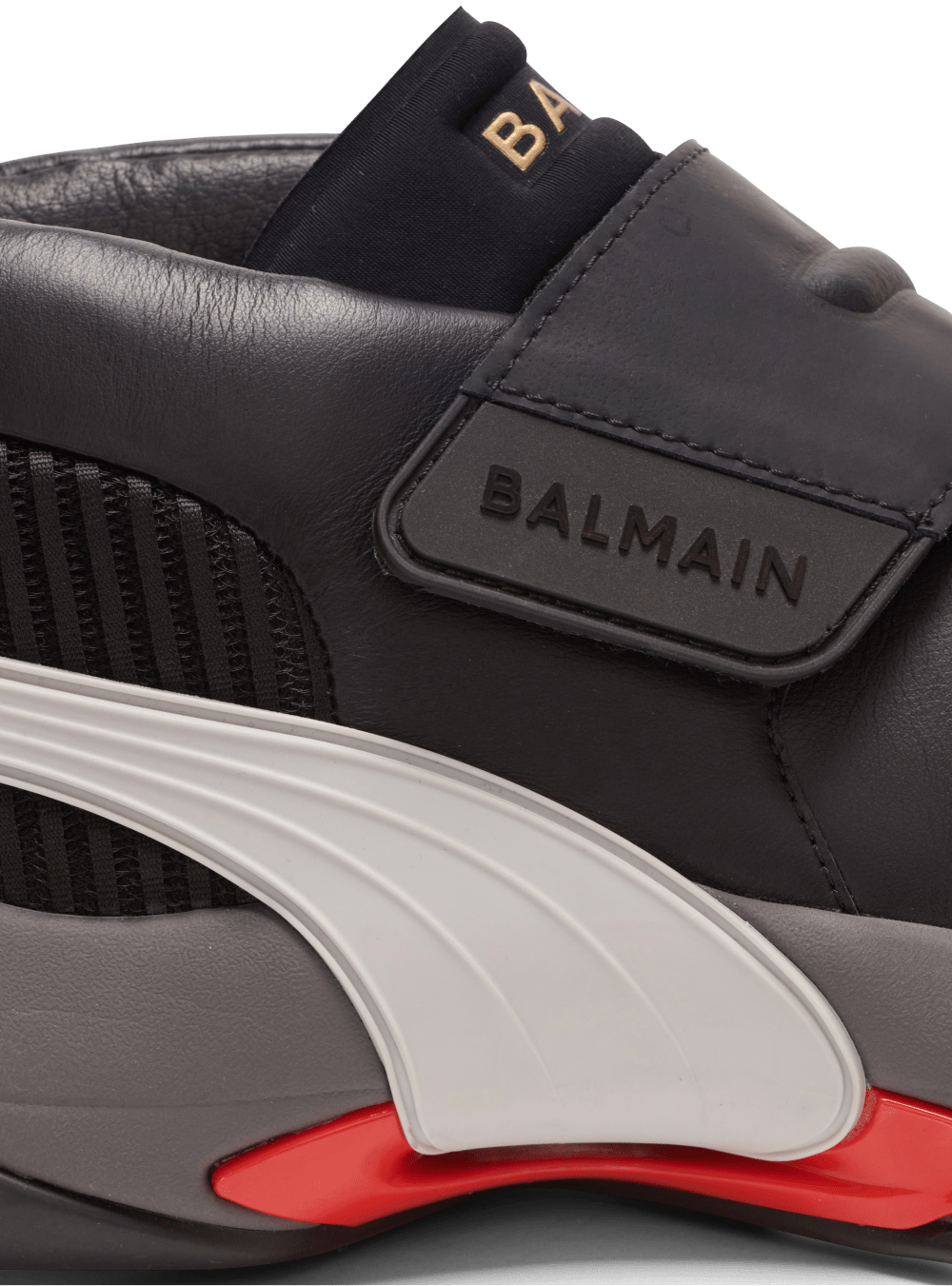 Men's Balmain X Puma-Court Sneakers Black | USA wwXuob3h