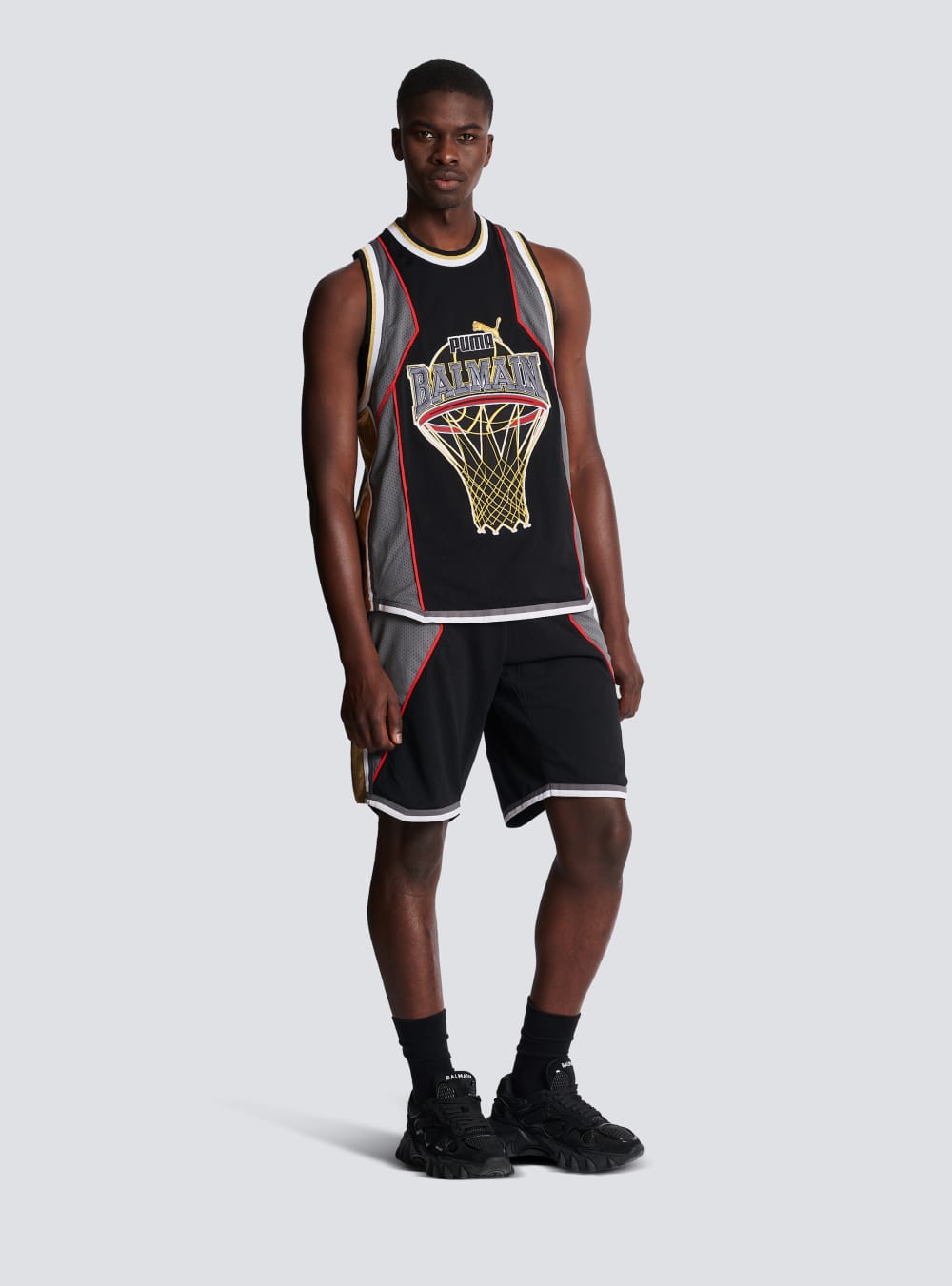 Men's Balmain X Puma-basketball Tops Black | USA 5ZwIKPYa