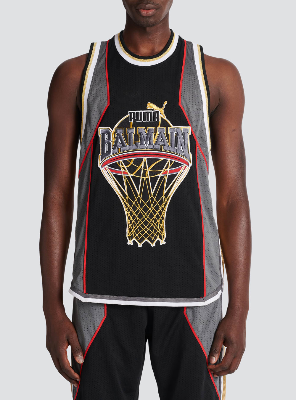 Men's Balmain X Puma-basketball Tops Black | USA 5ZwIKPYa