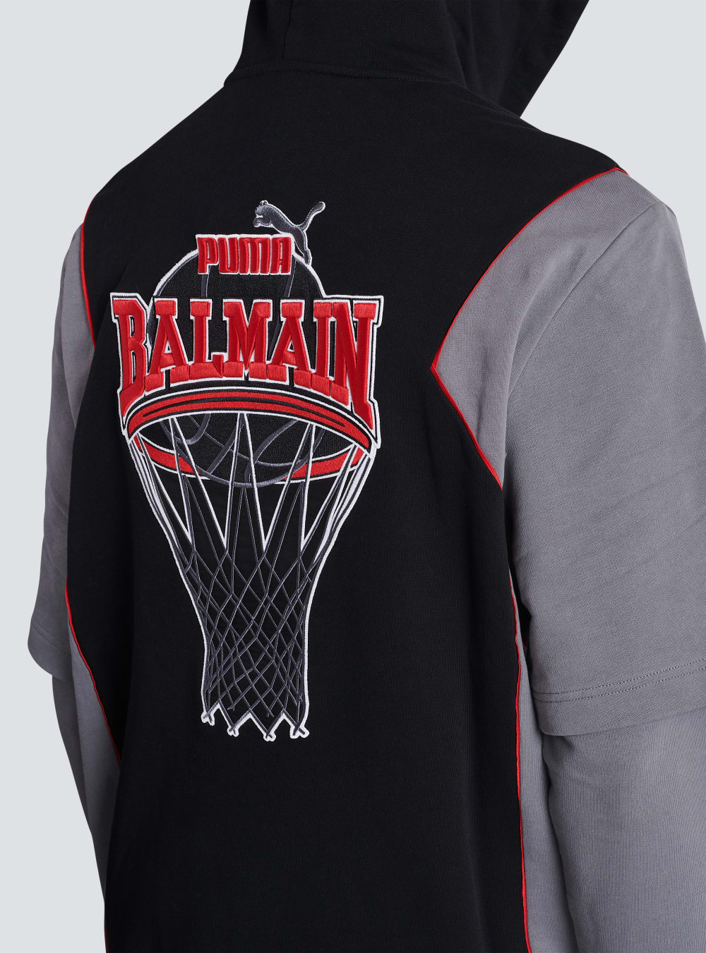 Men's Balmain X Puma-oversized Basketball Sweatshirts Black | USA 2XDIYaUk