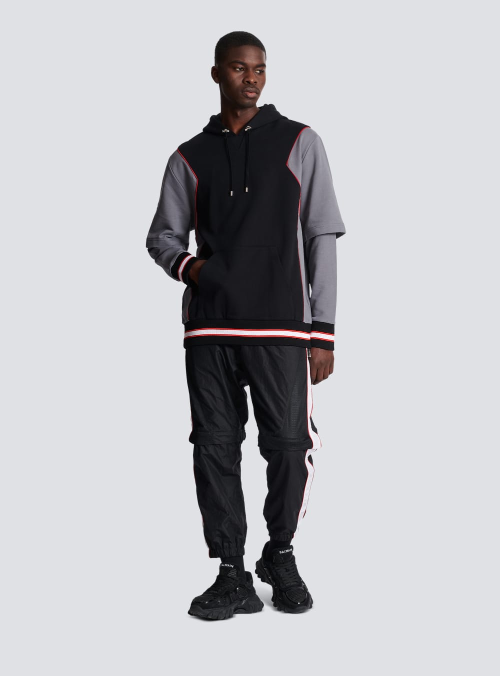 Men's Balmain X Puma-oversized Basketball Sweatshirts Black | USA 2XDIYaUk