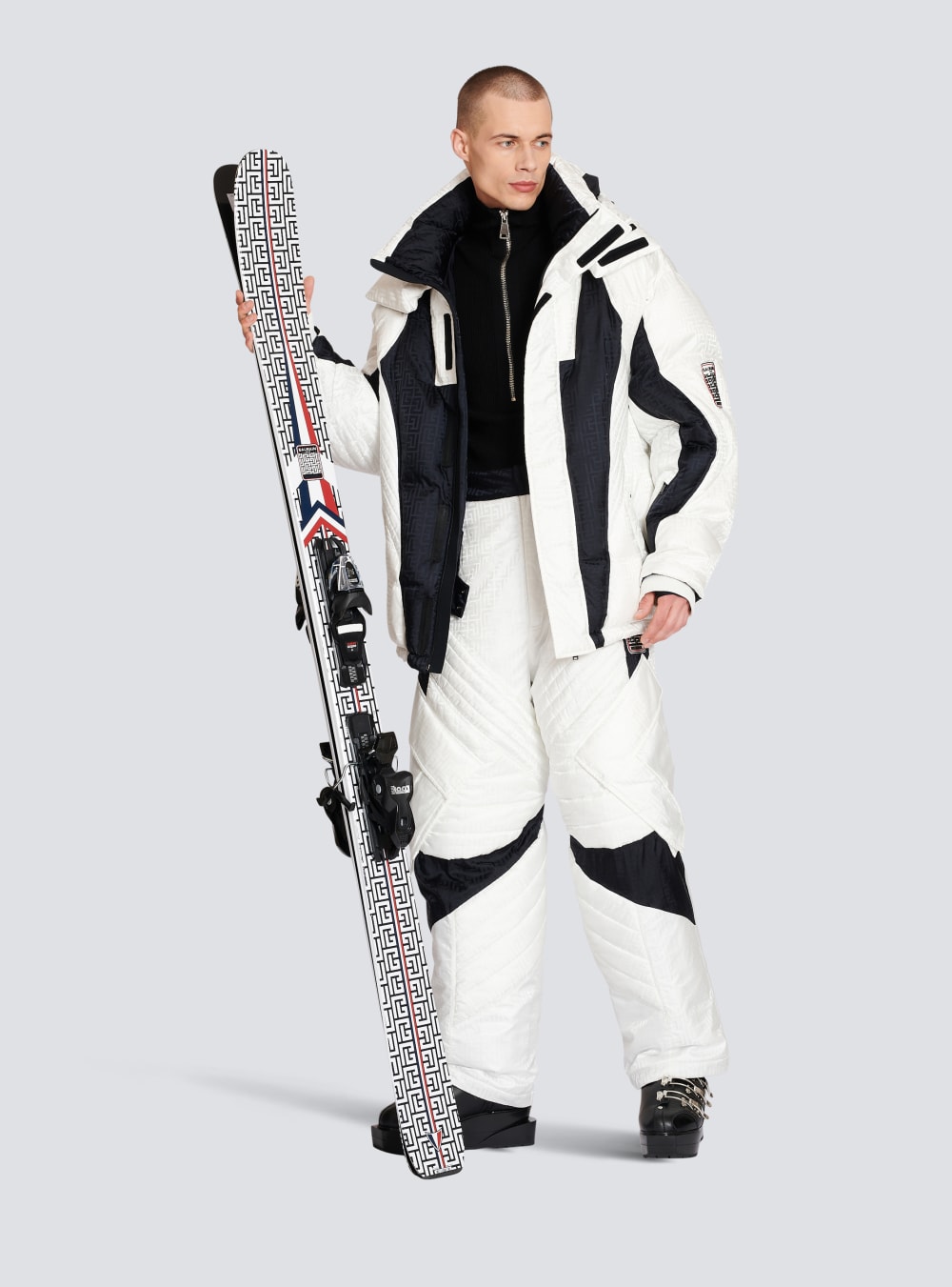 Men's Balmain X Rossignol-Monogram Ski Jackets White | USA triQ38L9