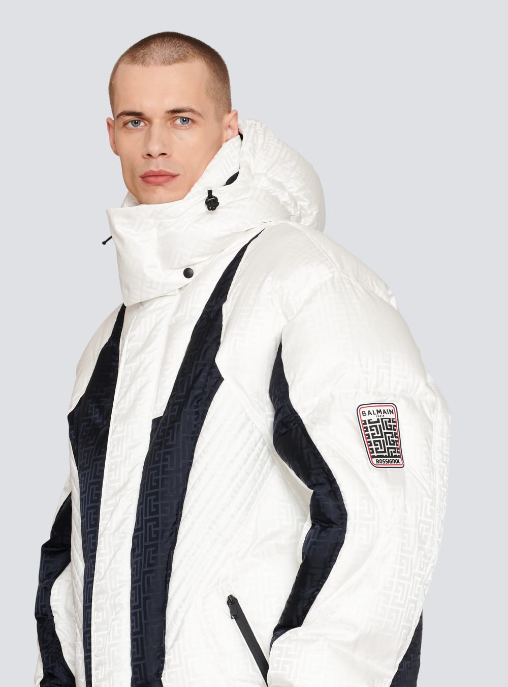 Men's Balmain X Rossignol-Monogram Ski Jackets White | USA triQ38L9