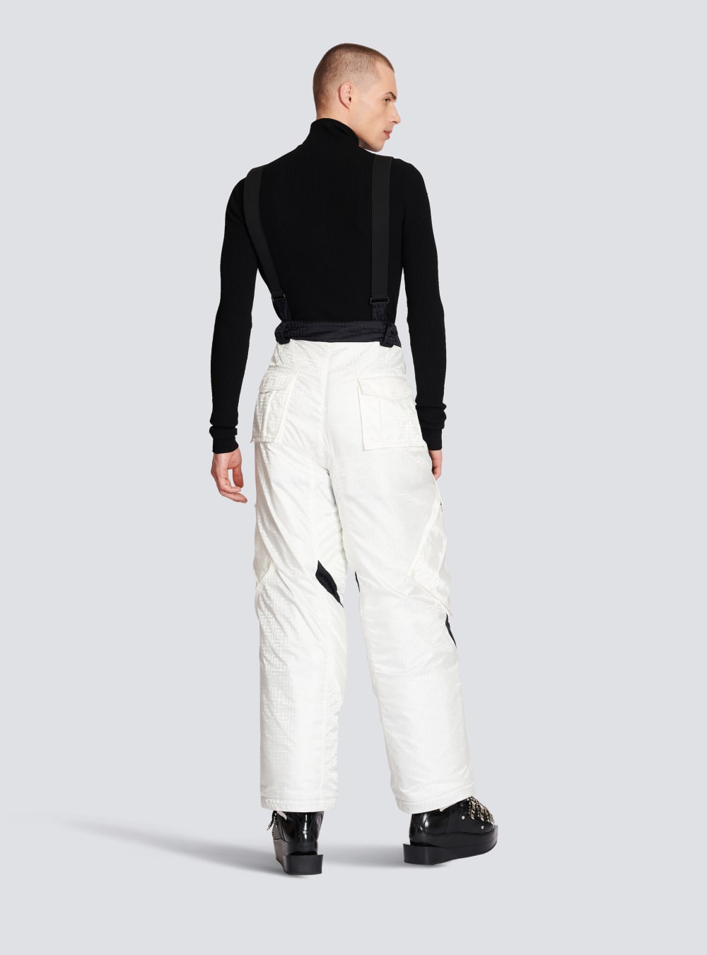 Men's Balmain X Rossignol-Monogram Ski With Straps Trousers White | USA eJ7oRfiI