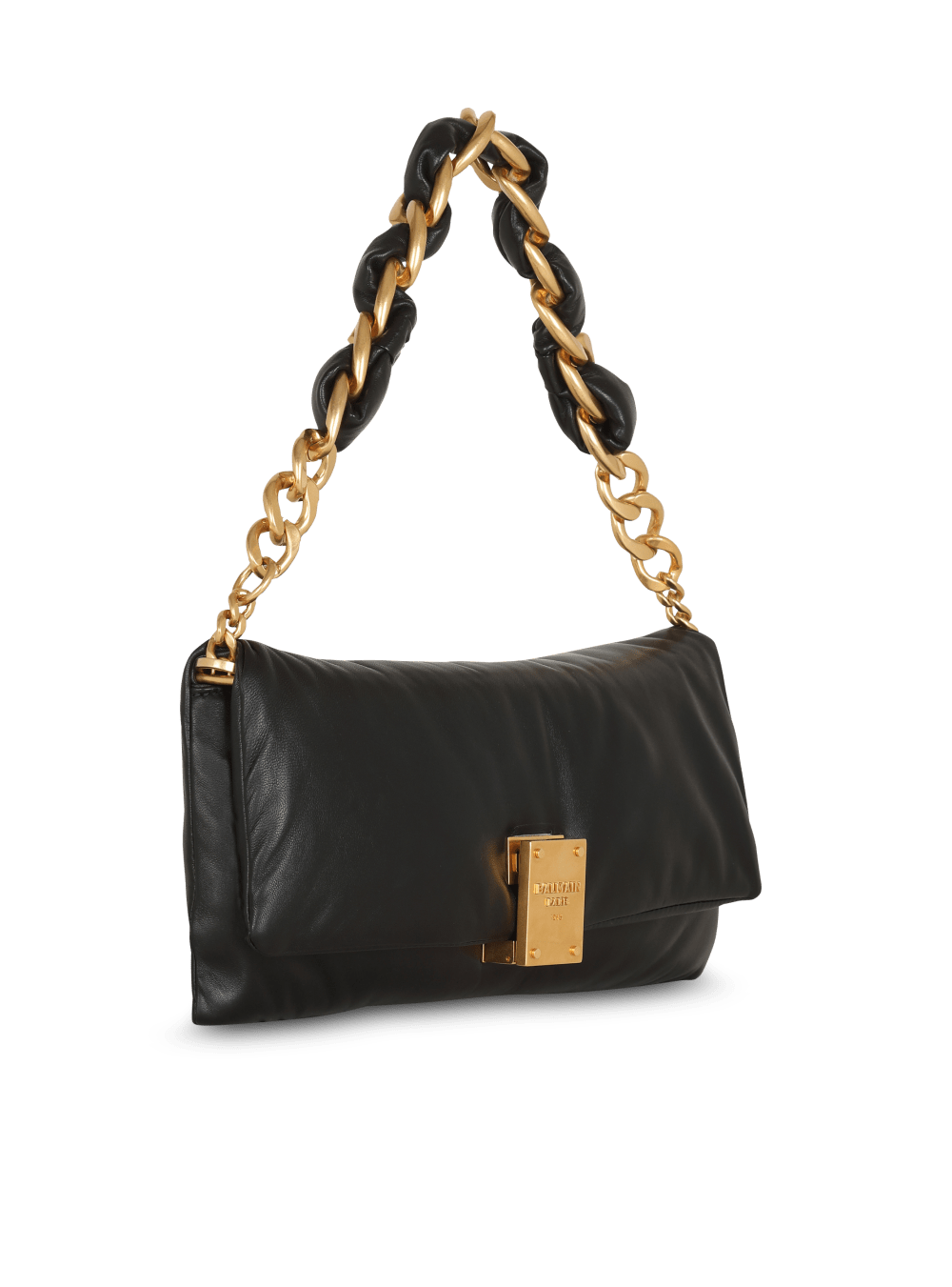 Women's Balmain 1945 Soft In Smooth Leather Handbag Black | USA unCZyv85