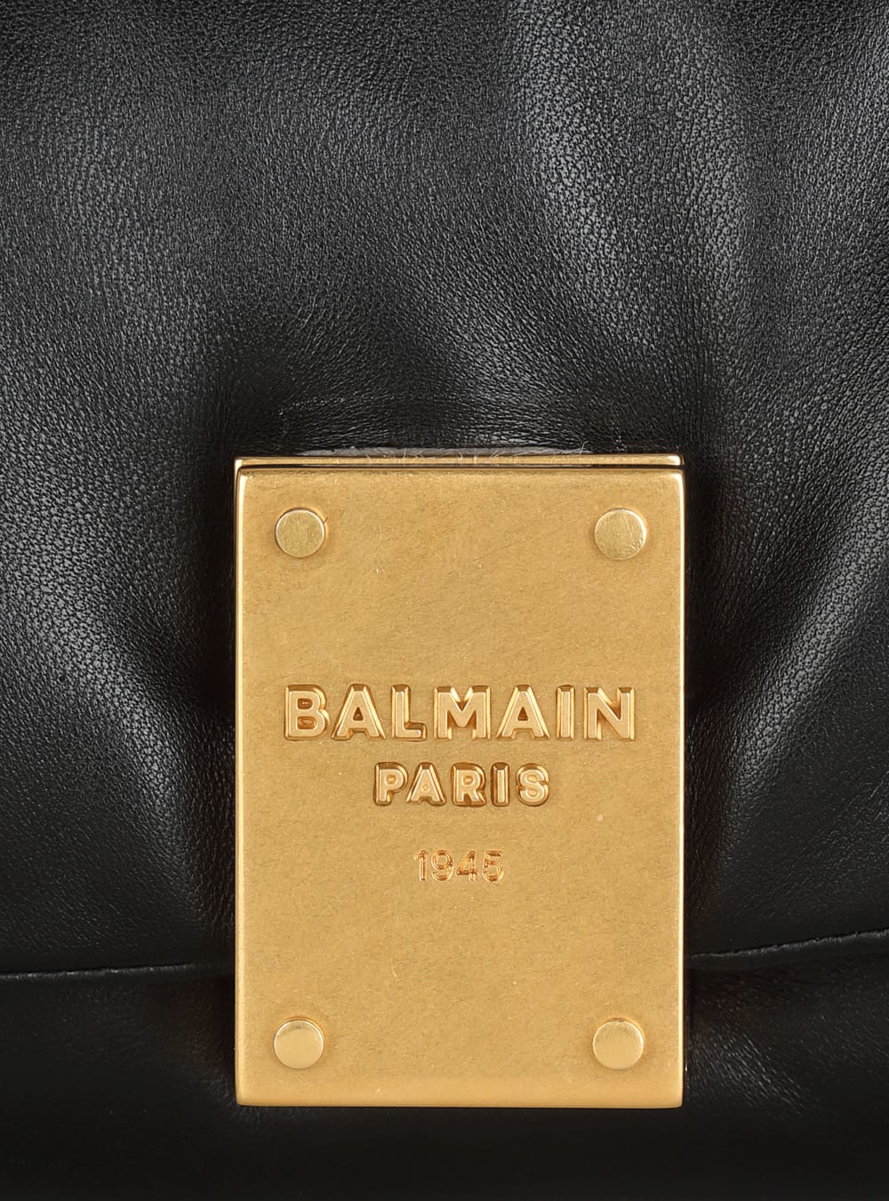 Women's Balmain 1945 Soft In Smooth Leather Handbag Black | USA unCZyv85