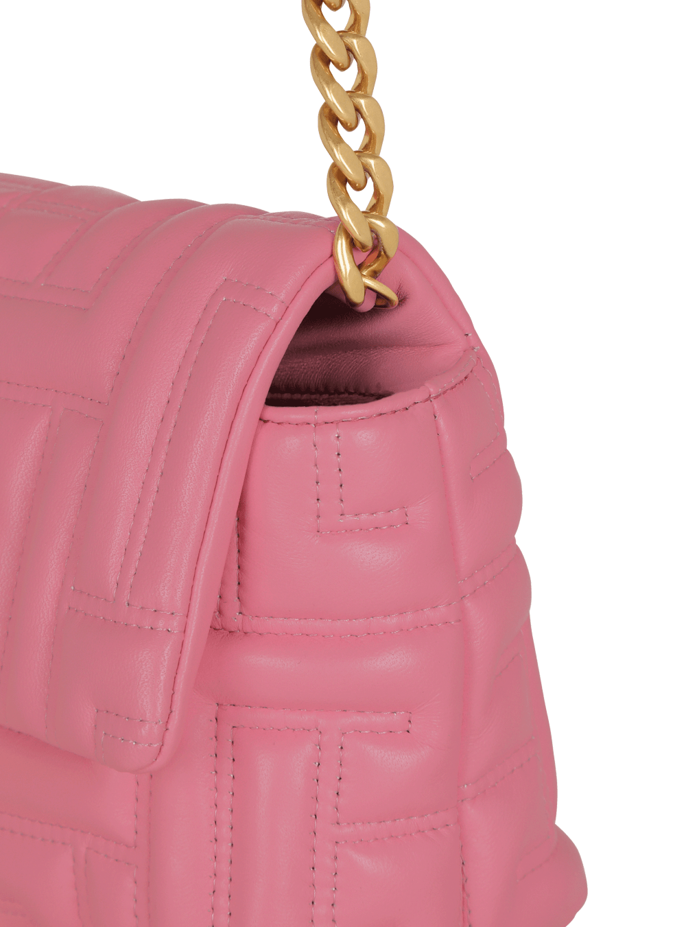 Women's Balmain 1945 Soft Mini In Quilted Leather Crossbody Bags Pink | USA WW4PVarM