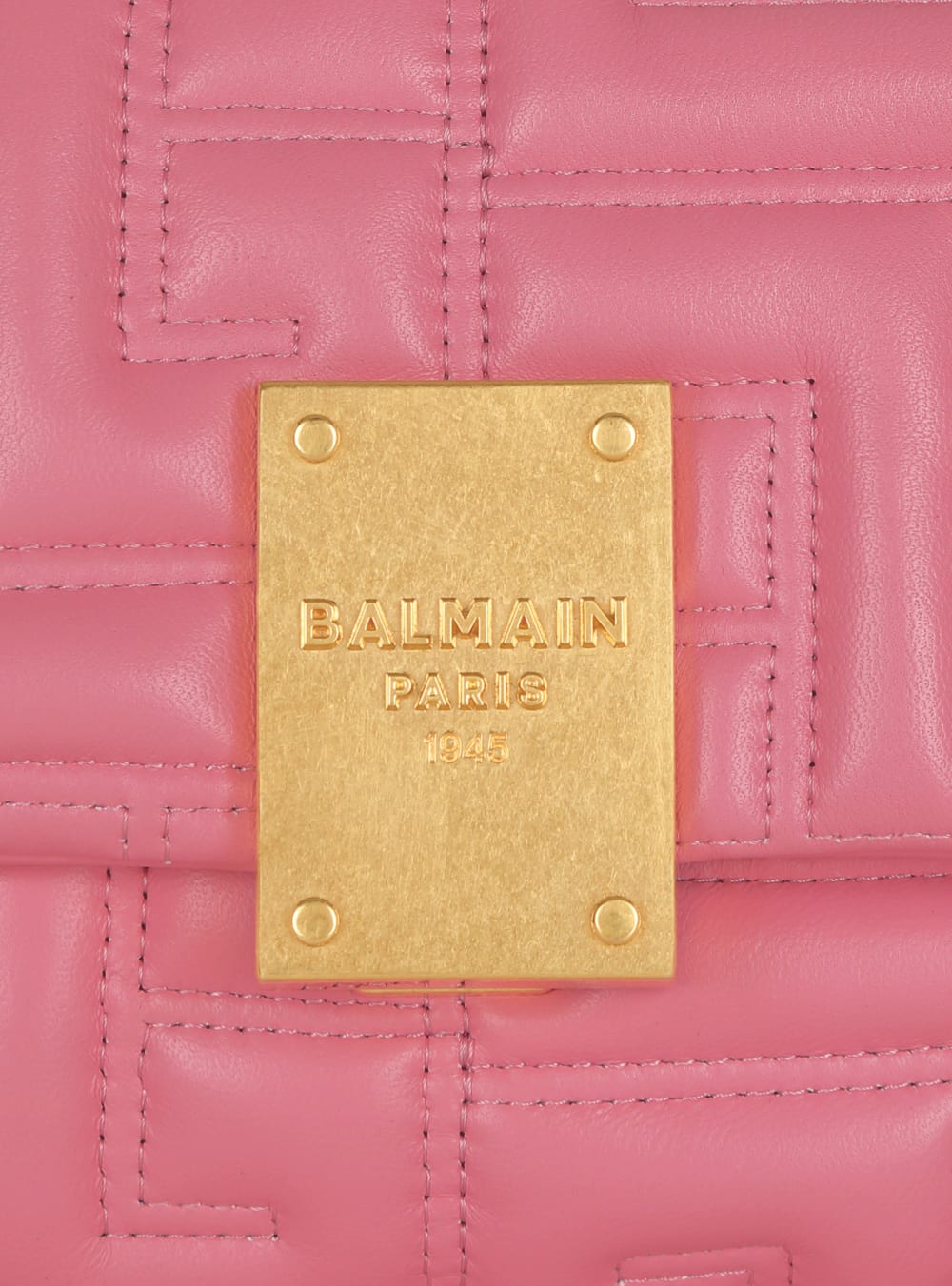 Women's Balmain 1945 Soft Mini In Quilted Leather Crossbody Bags Pink | USA WW4PVarM