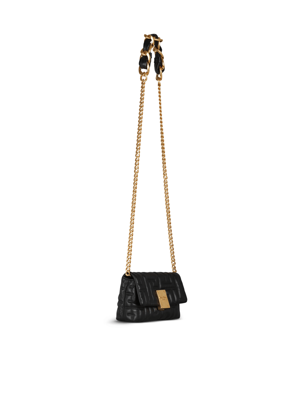 Women's Balmain 1945 Soft Mini In Quilted Leather Crossbody Bags Black | USA dgKdDD6j