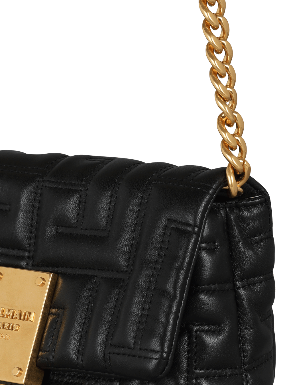 Women's Balmain 1945 Soft Mini In Quilted Leather Crossbody Bags Black | USA dgKdDD6j