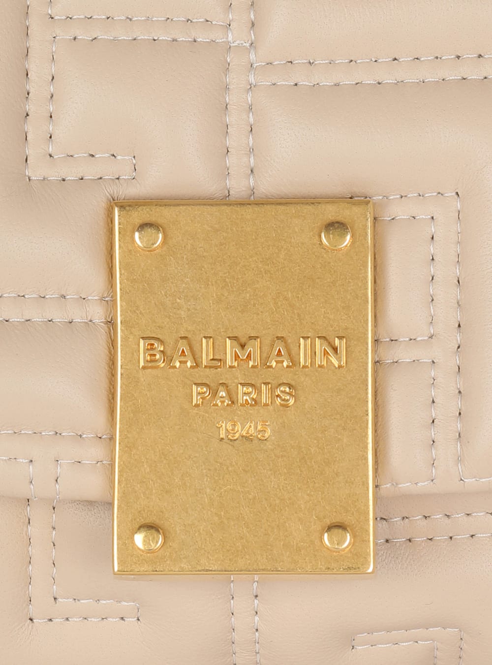 Women's Balmain 1945 Soft Mini In Quilted Leather Crossbody Bags Beige | USA kKI4RQEx