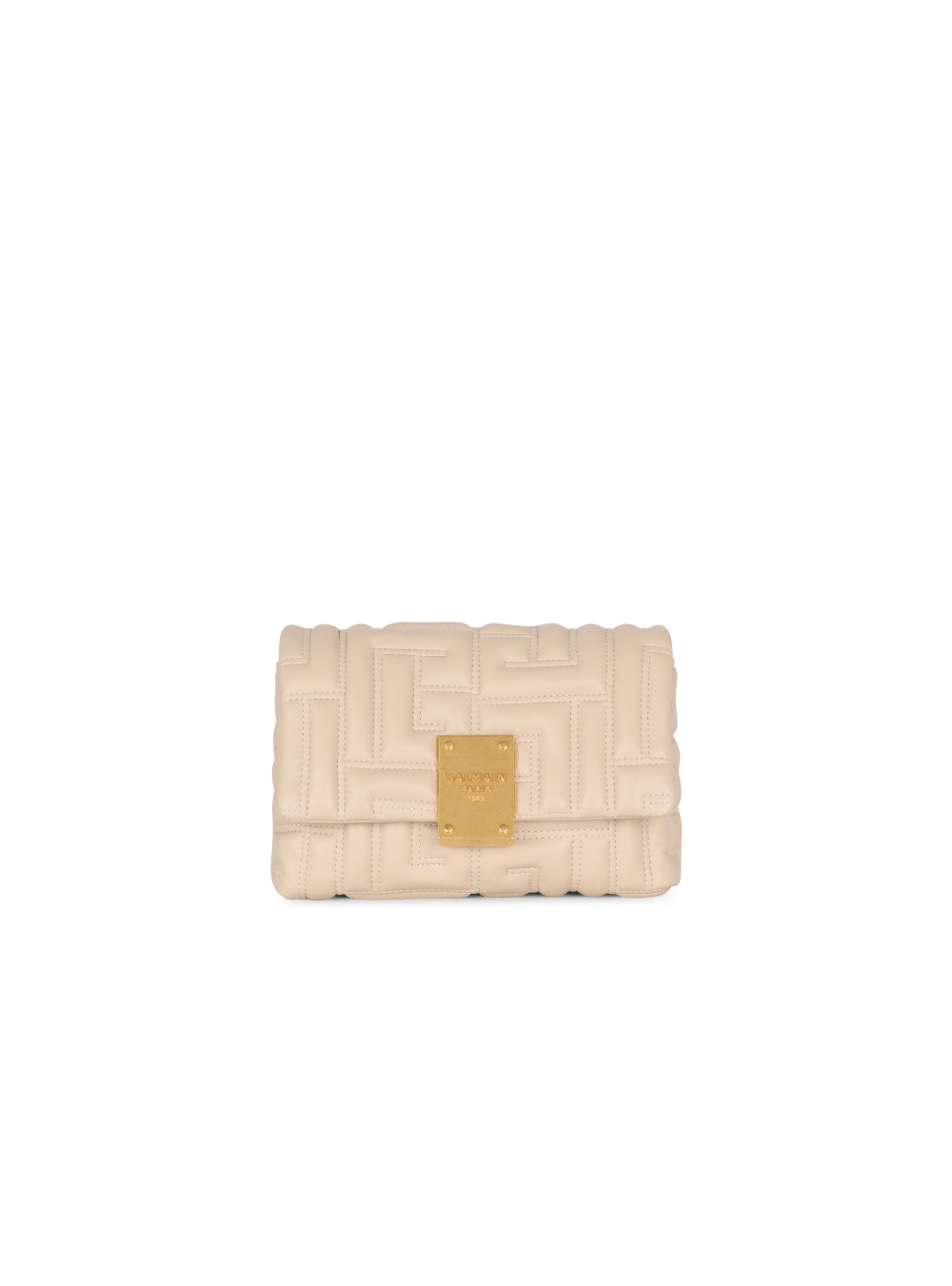 Women\'s Balmain 1945 Soft Mini In Quilted Leather Crossbody Bags Beige | USA kKI4RQEx