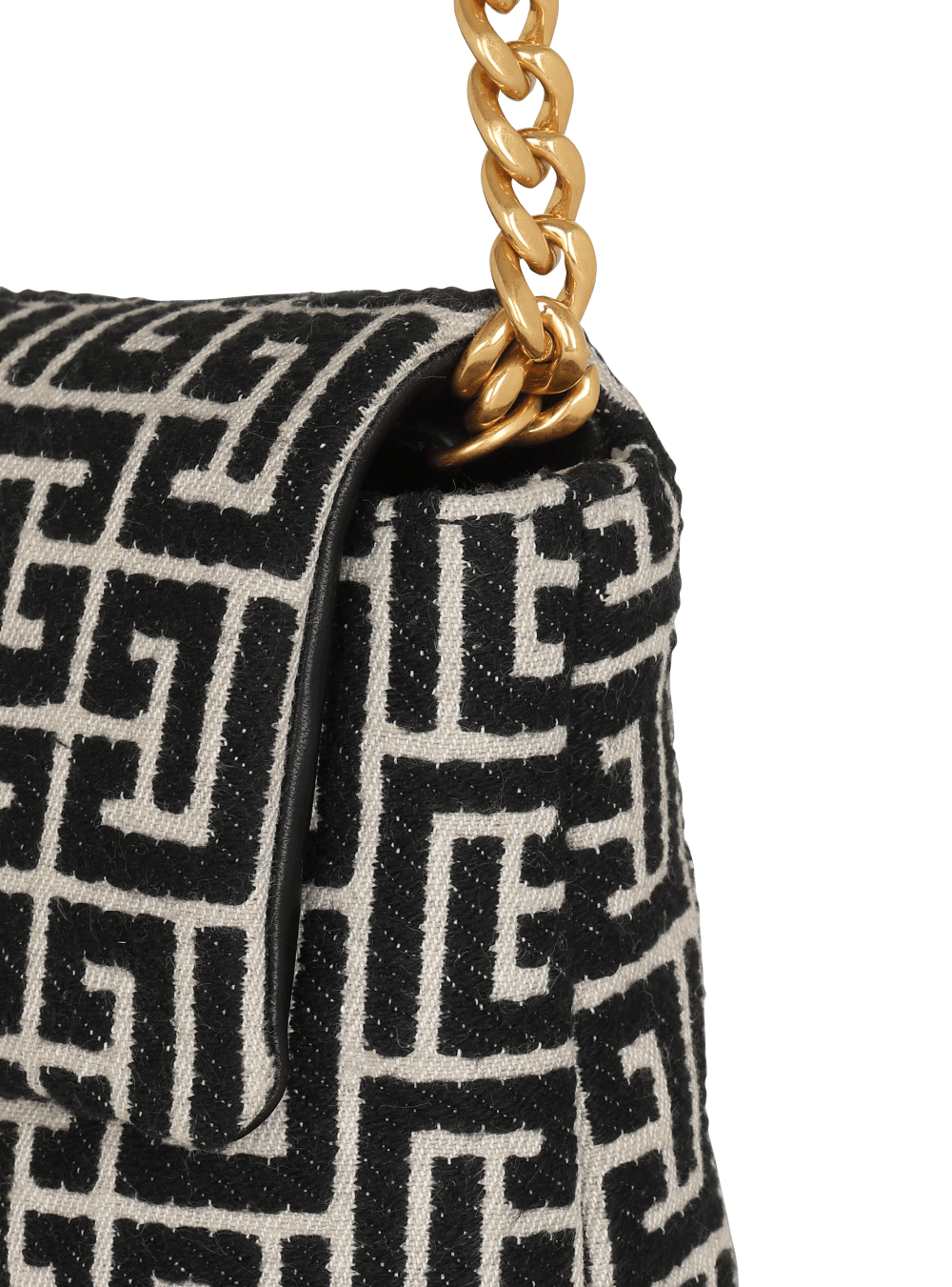 Women's Balmain 1945 Soft Mini With Jacquard Monogram Crossbody Bags Black | USA Ls3fy83N