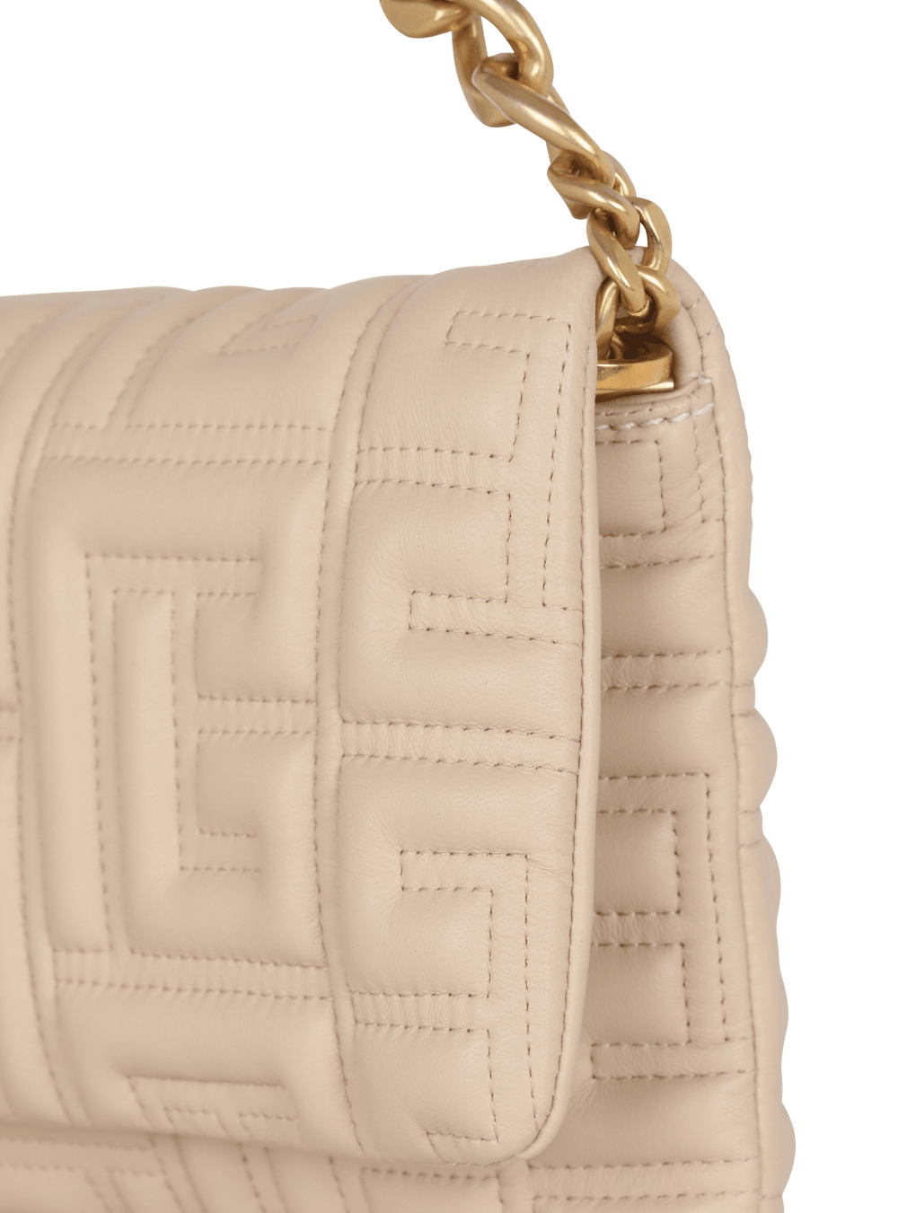 Women's Balmain 1945 Soft Quilted Leather Handbag Beige | USA e40K3gfT