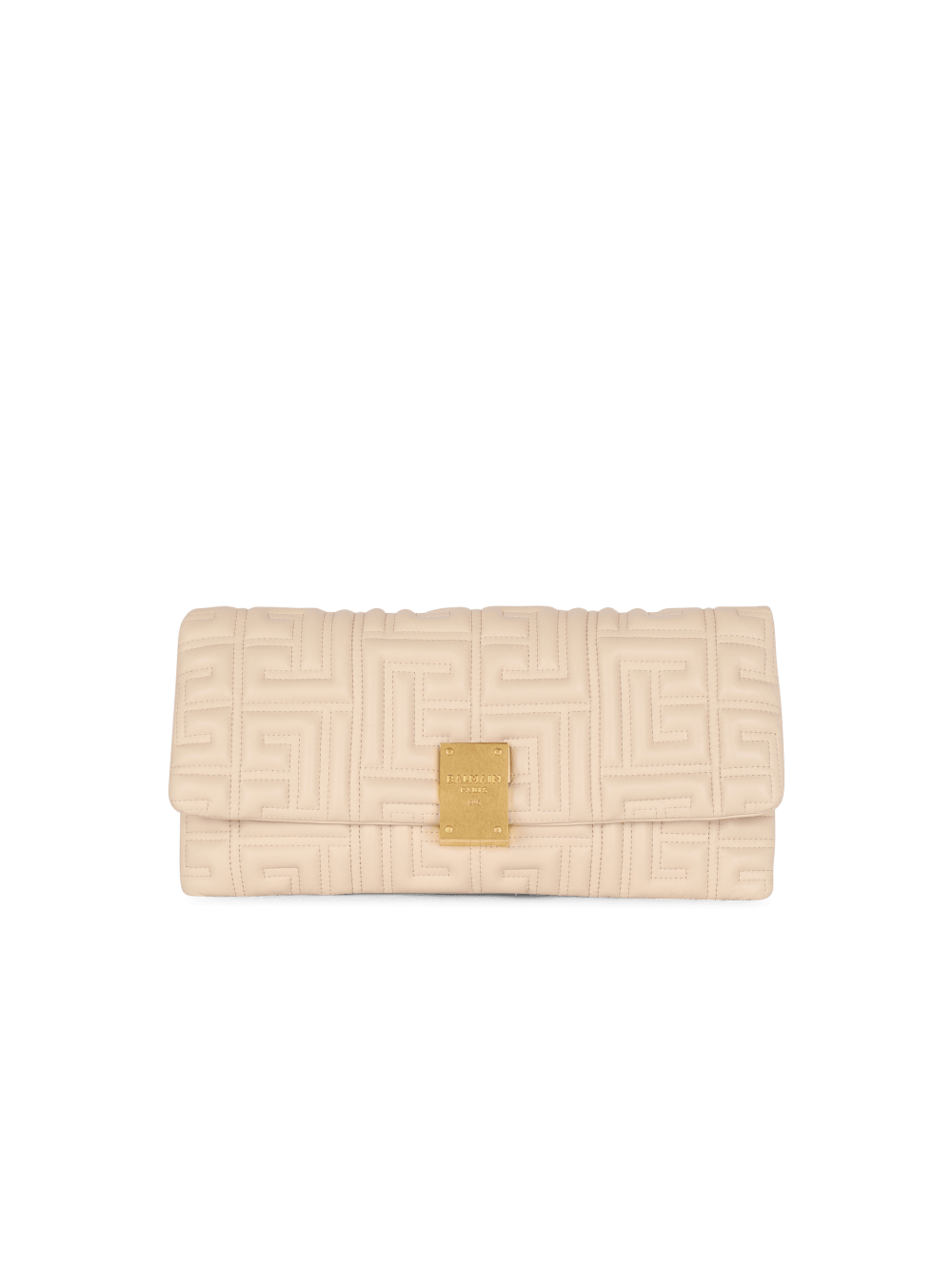 Women\'s Balmain 1945 Soft Quilted Leather Handbag Beige | USA e40K3gfT