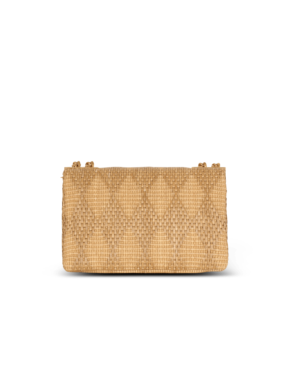 Women's Balmain 1945 Soft Small In Leather And Raffia Shoulder Bags Brown | USA kVKBx8Pb