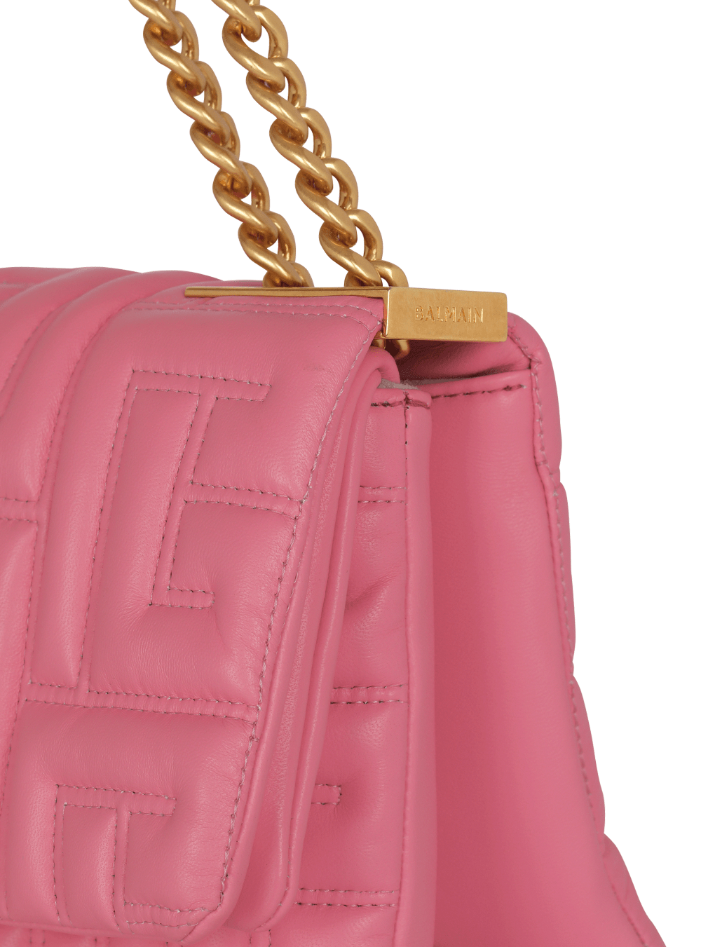 Women's Balmain 1945 Soft Small In Quilted Leather Crossbody Bags Pink | USA 2sUKUFaf