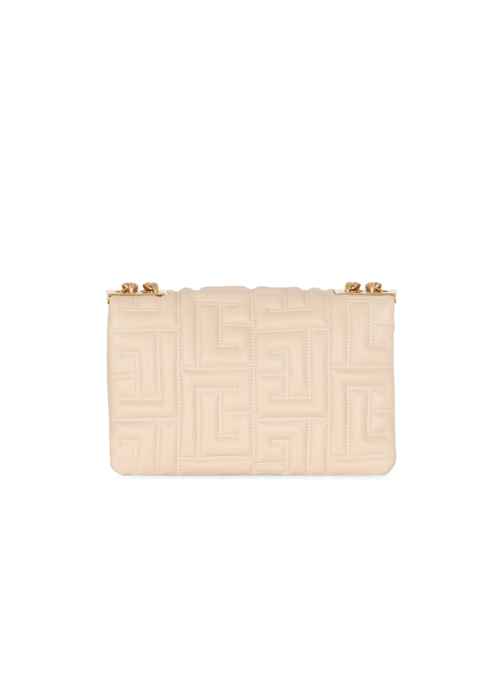 Women's Balmain 1945 Soft Small In Quilted Leather Shoulder Bags Beige | USA LNzjfoCU