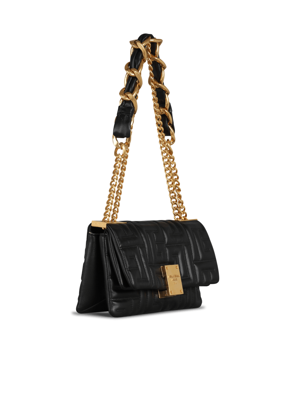 Women's Balmain 1945 Soft Small In Quilted Leather Crossbody Bags Black | USA zfzl7XOC