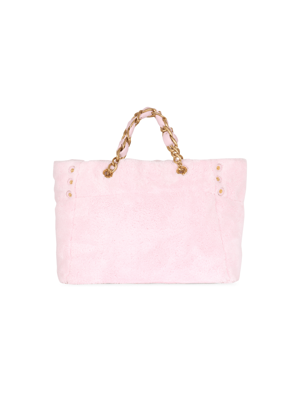 Women's Balmain 1945 Soft Terry Cloth Tote Bags Pink | USA luX4hmD4