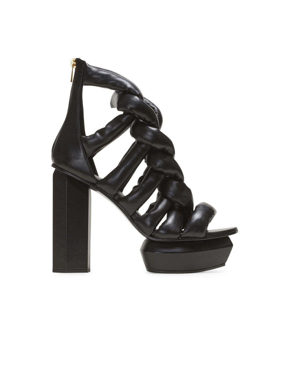 Women\'s Balmain Ava Strappy Platform Sandals Black | USA rgc7pZpi