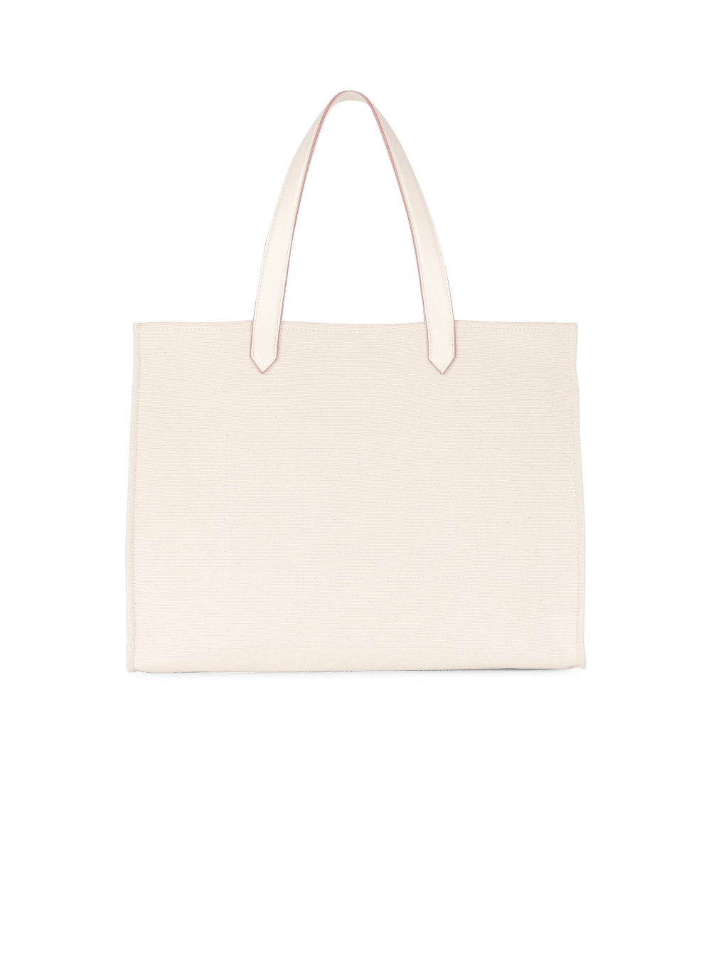 Women's Balmain B-Army 42 Canvas With Leather Details Tote Bags Beige | USA I5ygl2i5