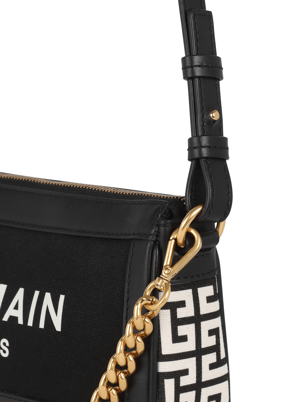 Women's Balmain B-Army Canvas With Leather Inserts Crossbody Bags Black | USA GwSZt3Gf