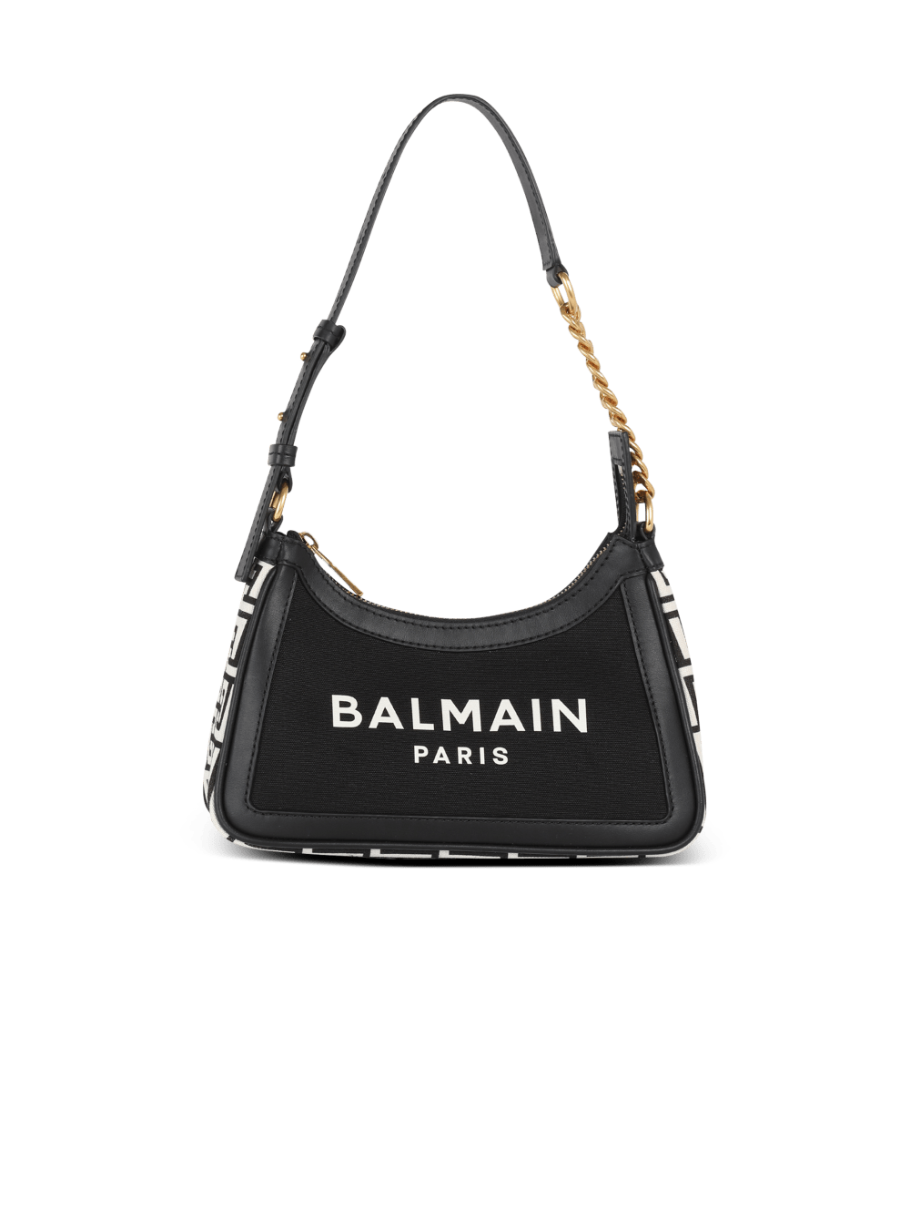 Women\'s Balmain B-Army Canvas With Leather Inserts Handbag Black | USA Inc6IIQ8