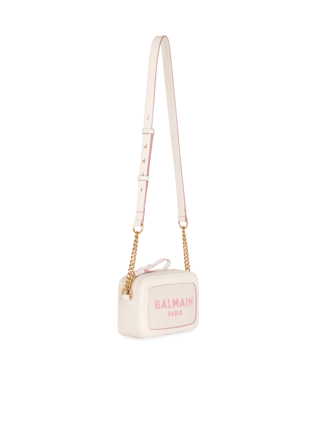 Women's Balmain B-Army Canvas With Leather Details Crossbody Bags Beige | USA XPV52zCF