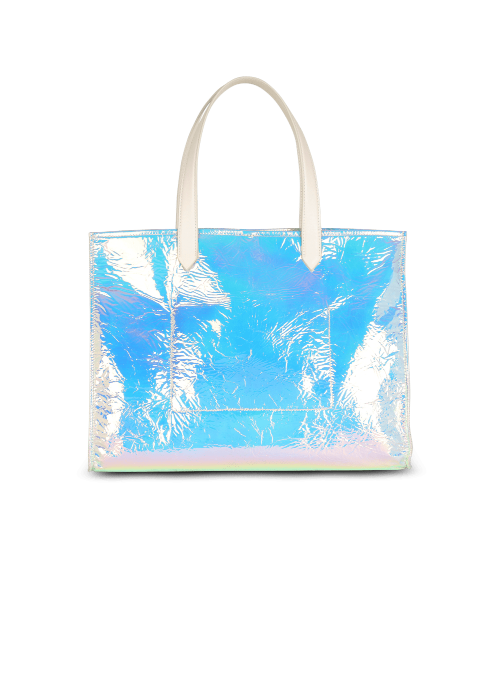 Women's Balmain B-Army Iridescent Leather Shopping Tote Bags Multicolor | USA qO5uxkWC