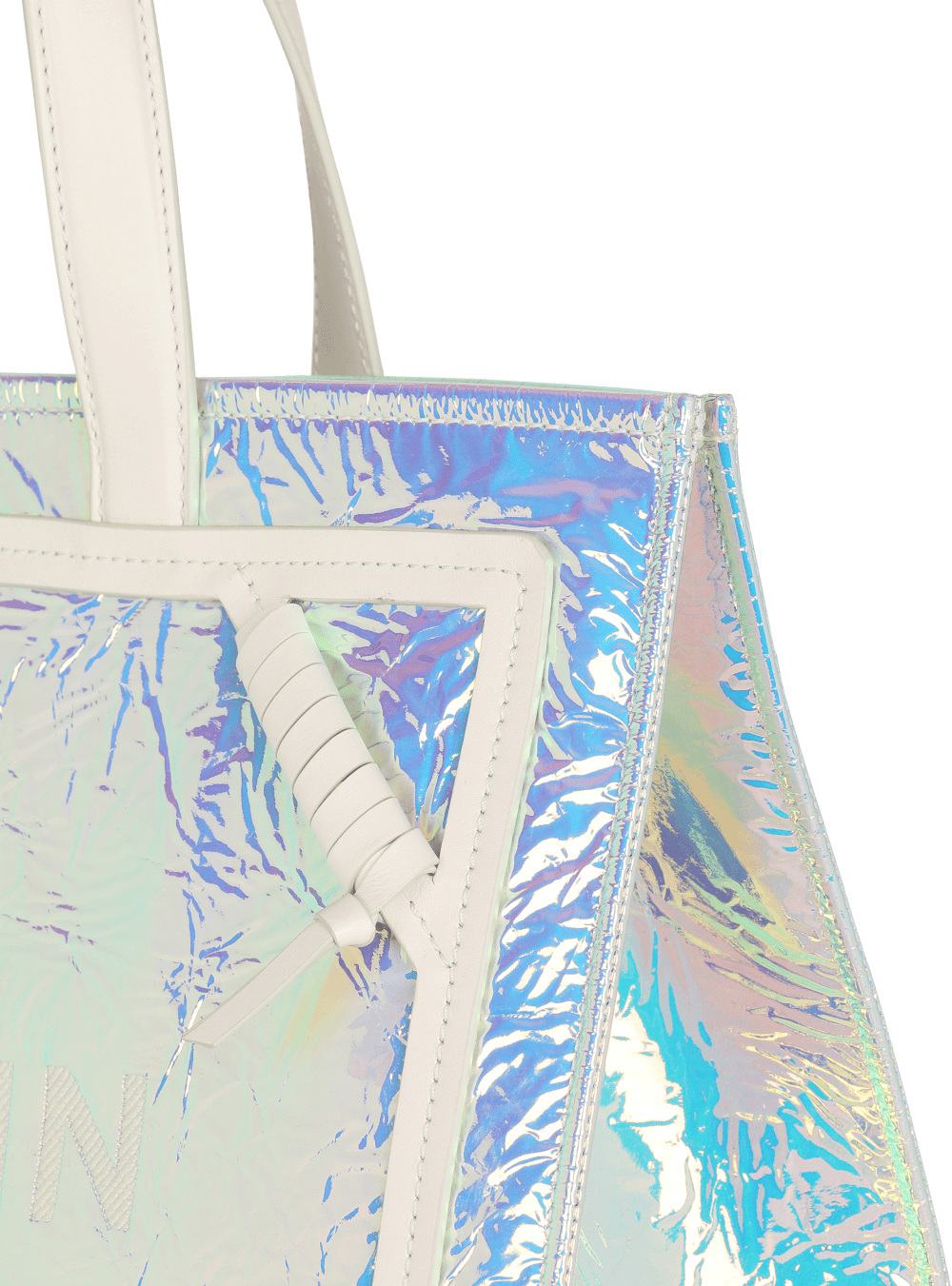 Women's Balmain B-Army Iridescent Leather Shopping Tote Bags Multicolor | USA qO5uxkWC