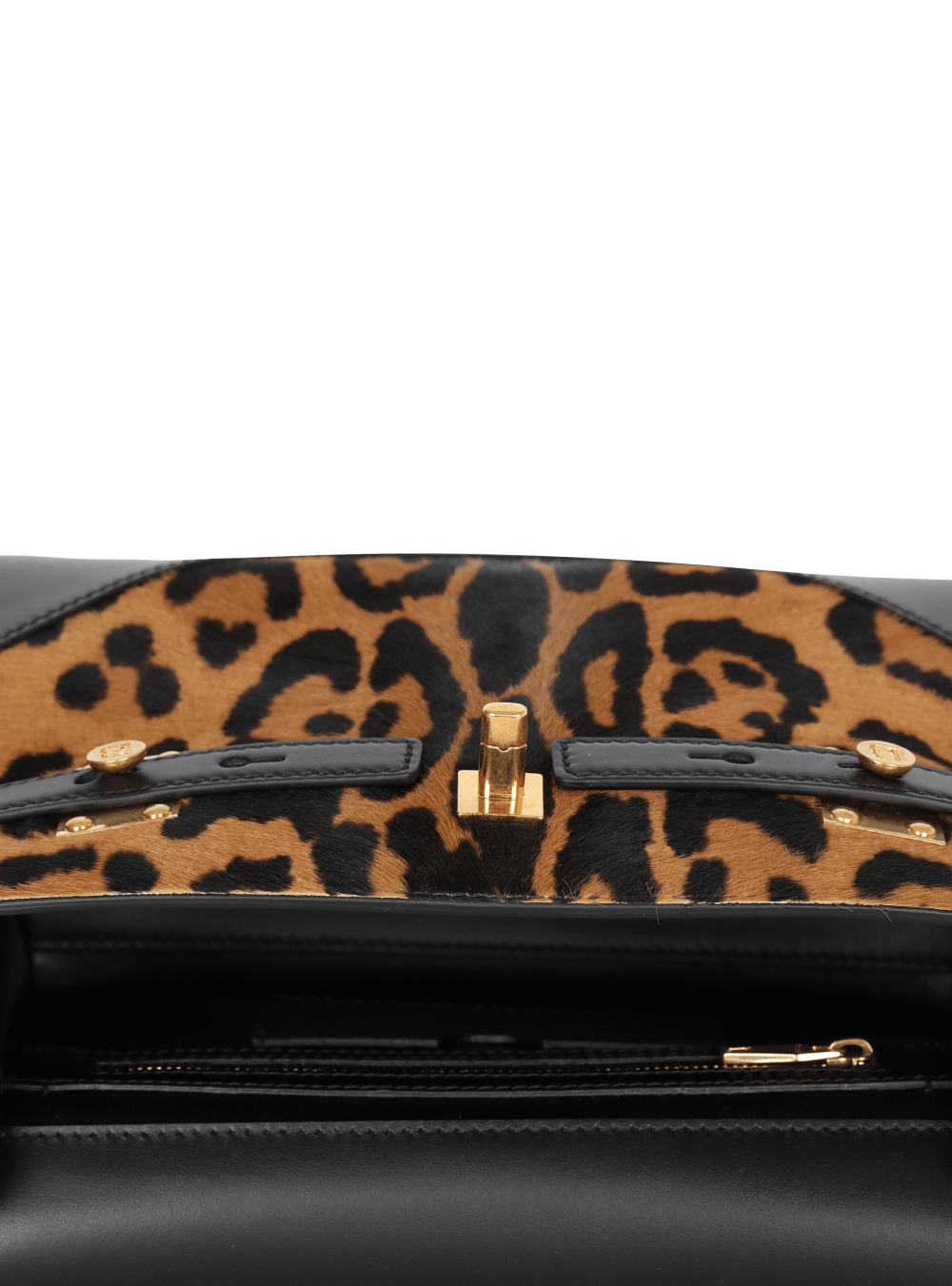 Women's Balmain B-Buzz 23 In Leopard-effect Leather Handbag Brown | USA ainELG6x