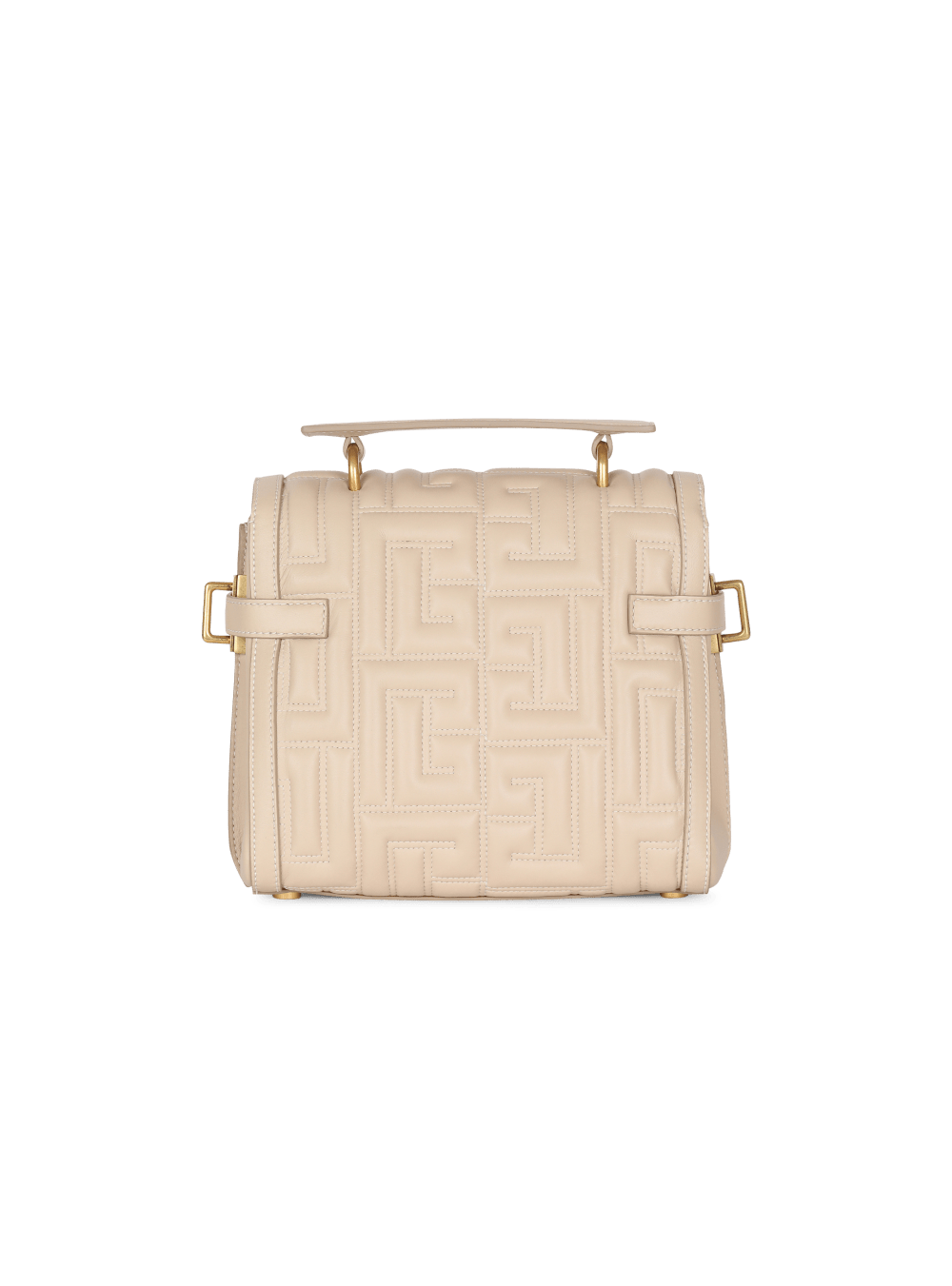 Women's Balmain B-Buzz 23 In Monogram Quilted Leather Handbag Beige | USA plyVKNTt