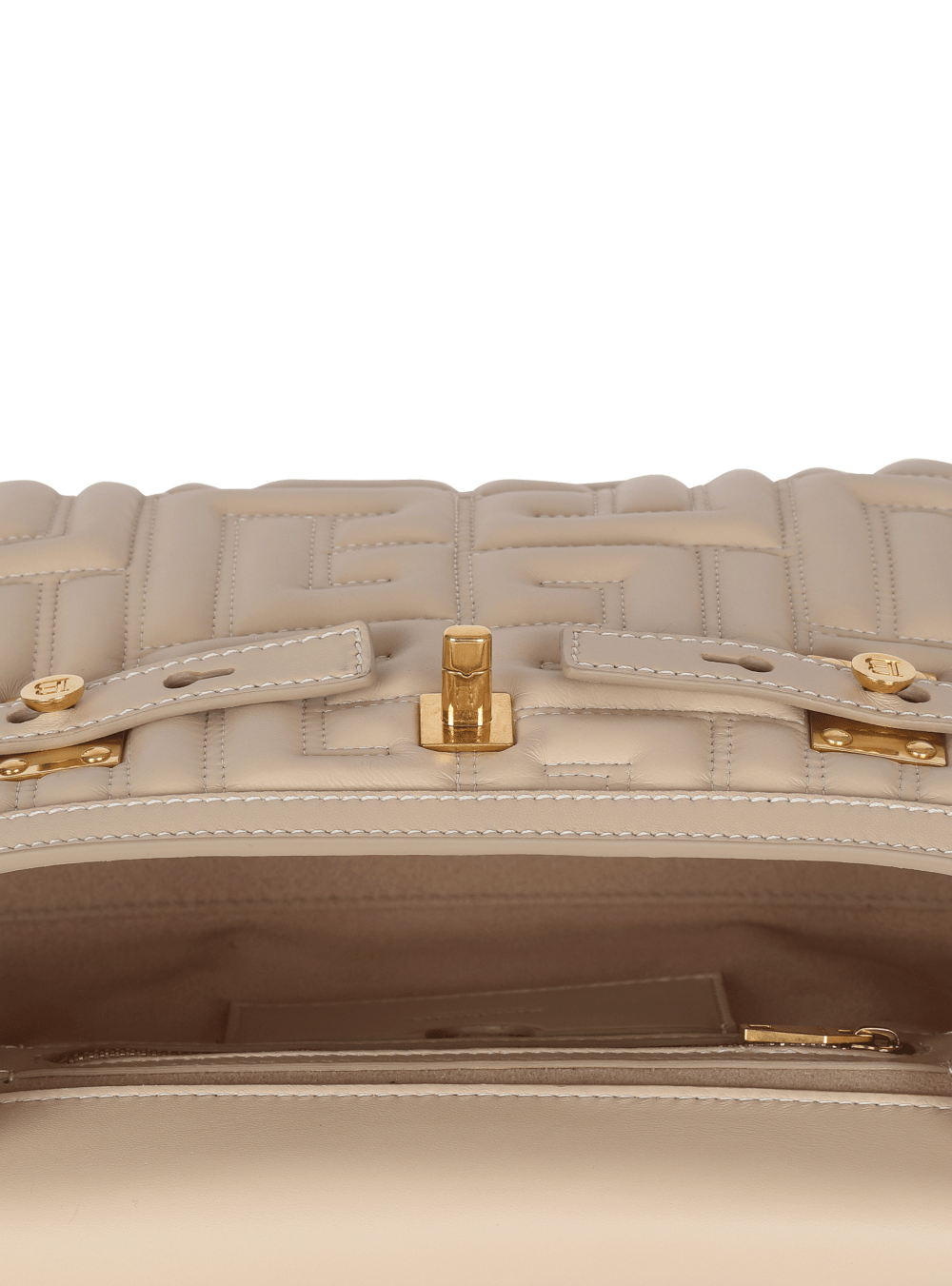 Women's Balmain B-Buzz 23 In Monogram Quilted Leather Handbag Beige | USA plyVKNTt