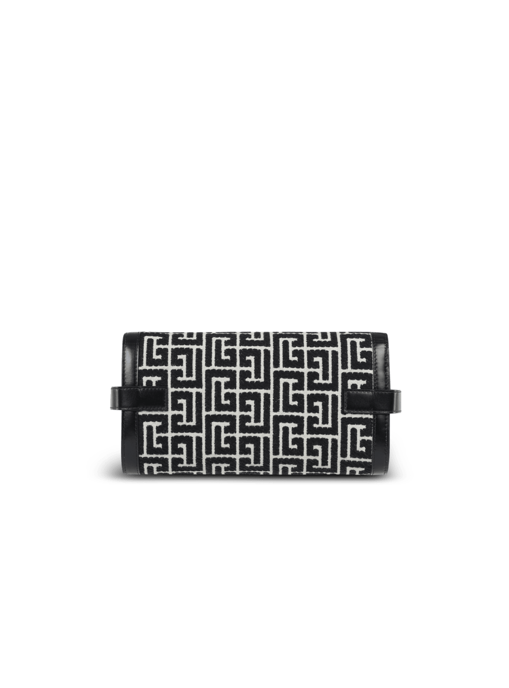 Women's Balmain B-Buzz 23 Leather With Jacquard Monogram Crossbody Bags Black | USA oHLNG3Xz