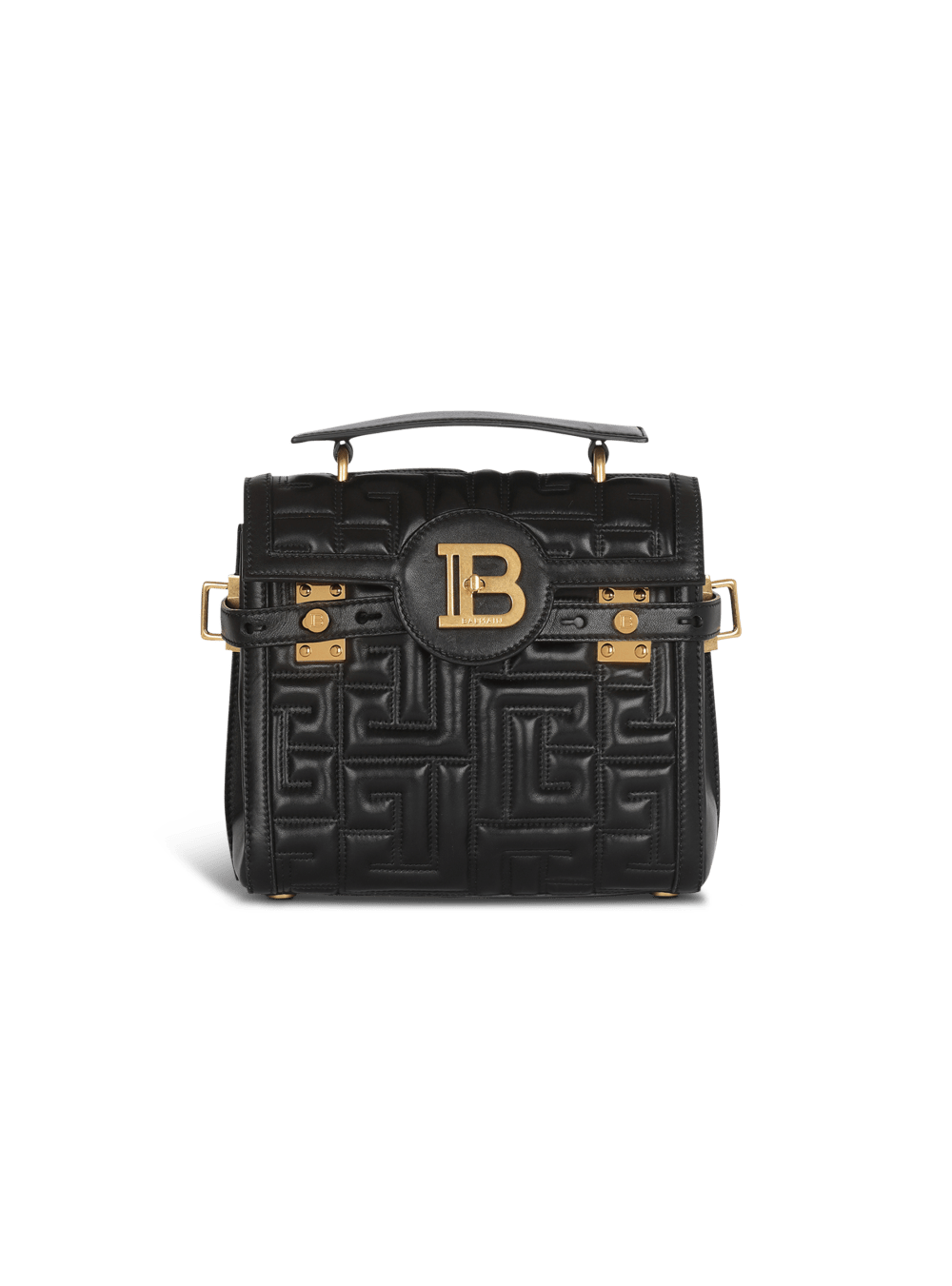 Women\'s Balmain B-Buzz 23 Quilted Leather Handbag Black | USA xpJooj9T