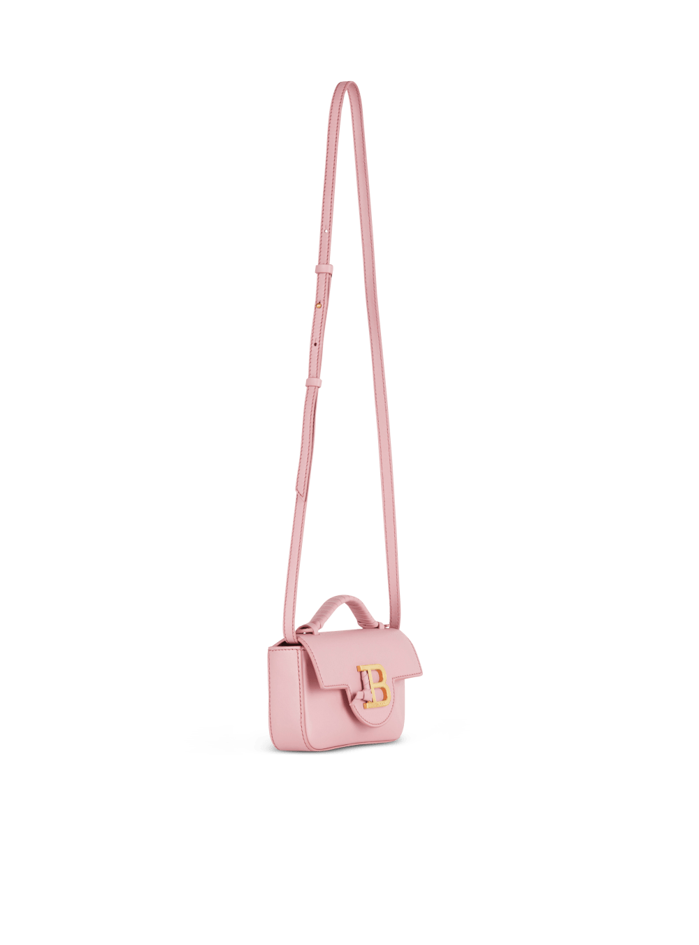 Women's Balmain B-Buzz Mini Smooth Leather Crossbody Bags Pink | USA BNj2JEot