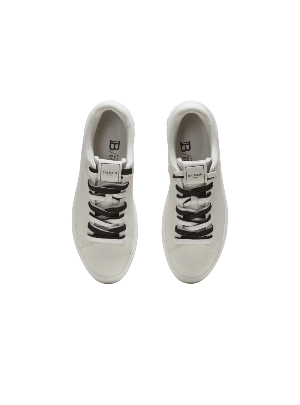 Women's Balmain B-Court Smooth Leather Sneakers White | USA UNZcPMBy