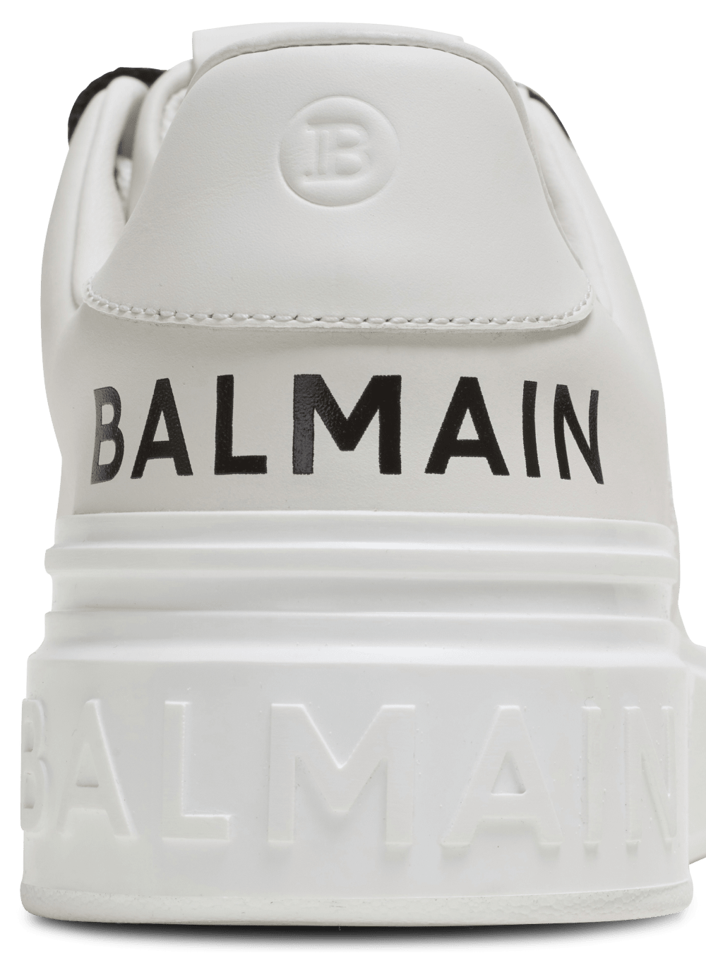 Women's Balmain B-Court Smooth Leather Sneakers White | USA UNZcPMBy