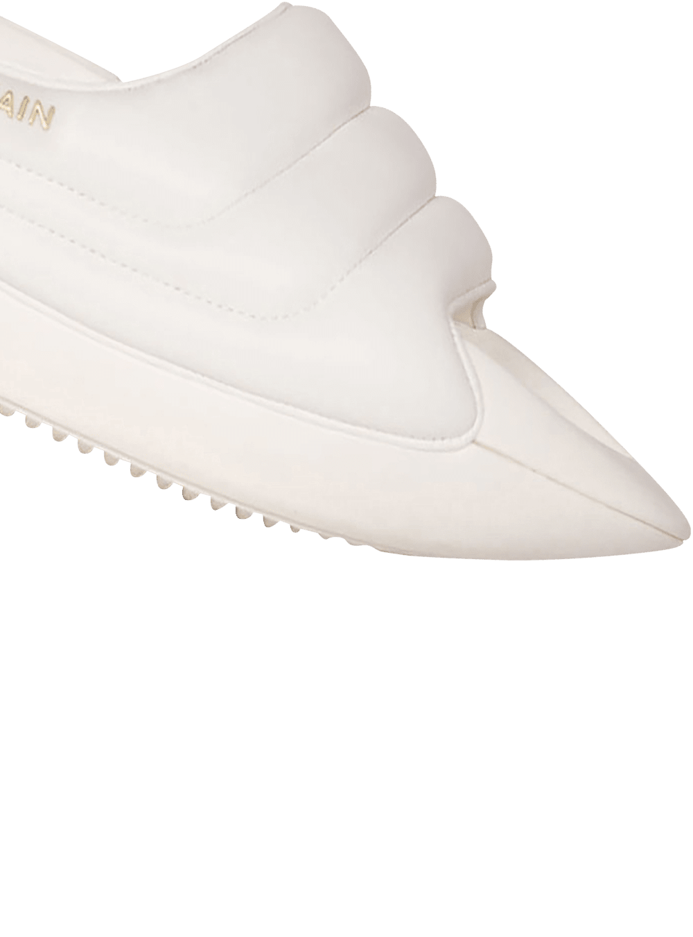 Women's Balmain B-IT Quilted Leather Slides White | USA pFdir6Vz